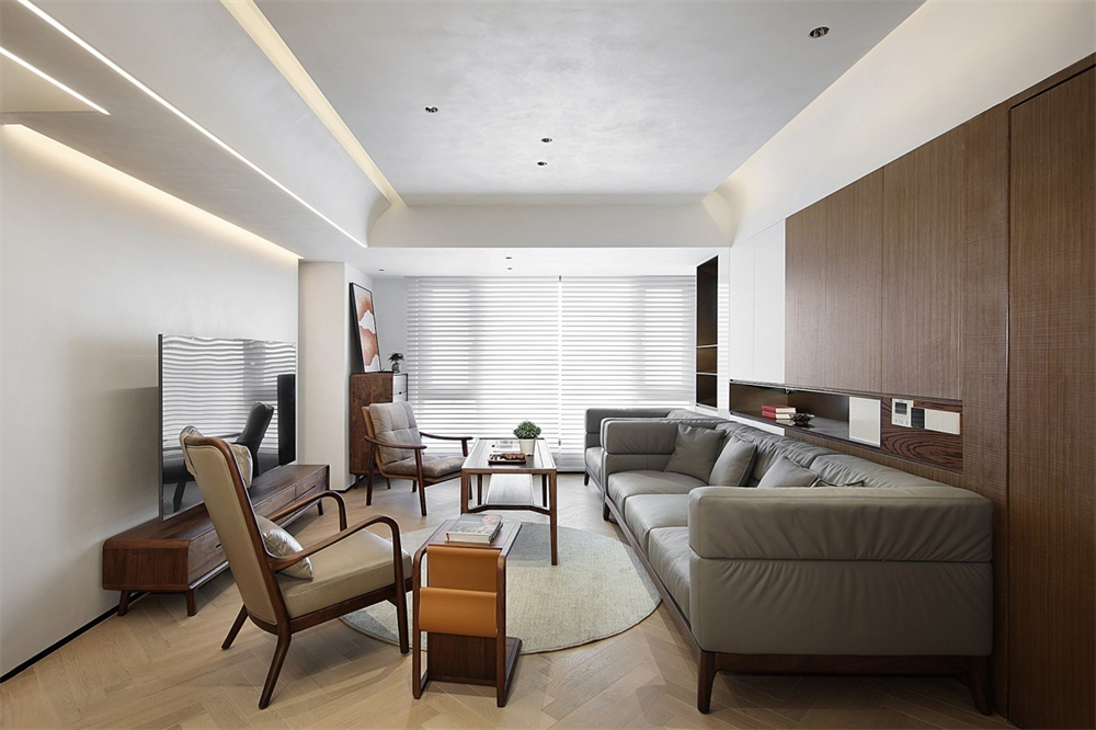 200㎡大平層整木定制，現(xiàn)代極簡風格(圖5)