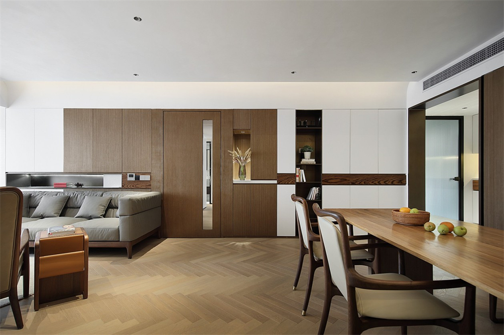200㎡大平層整木定制，現(xiàn)代極簡風格(圖7)