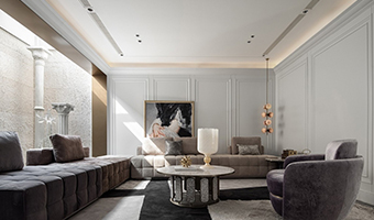 400㎡整木定制別墅設計，法式輕奢風格