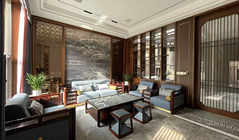 500㎡整木定制別墅，實拍新中式風格裝修